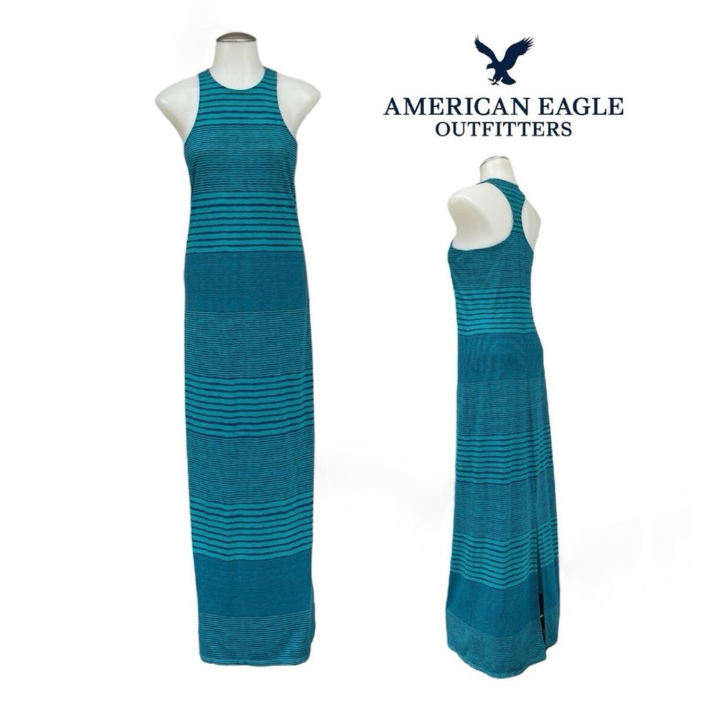 AMERICAN EAGLE Womens  size S Racerback Maxi Dress Sundress Long Tank Slit